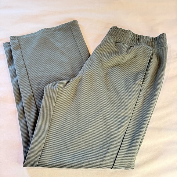 Spyder Active Sport Wide Leg Pant Ribbed Greenish Gray Women's Size XL - Picture 6 of 13